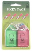 8 pack of 56mm key tags